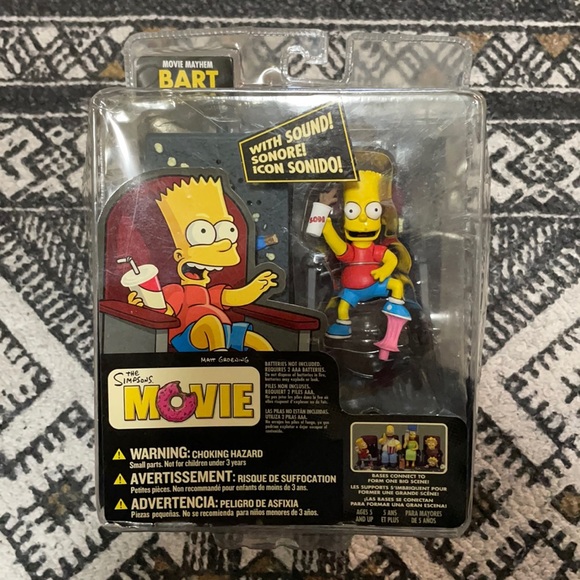 Simpsons McFarlane Toys The Simpsons Movie Mayhem: Bart With Sound Action Figure